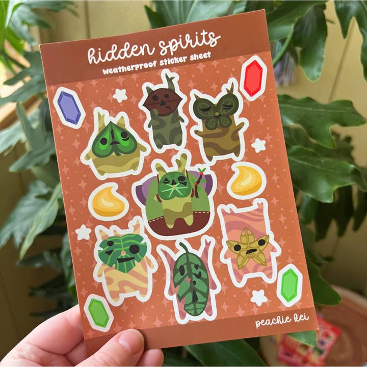 Peachie Kei - Wholesale Sticker - Hidden Spirits Kawaii Sticker Sheet1