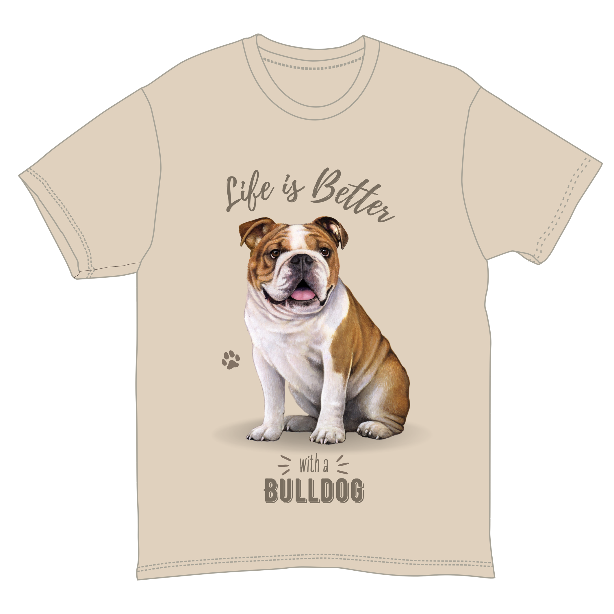 E&S Pets - Vendita all'ingrosso Camicia - Unisex - Maglietta Bulldog Pet Lover, 100% cotone, unisex0