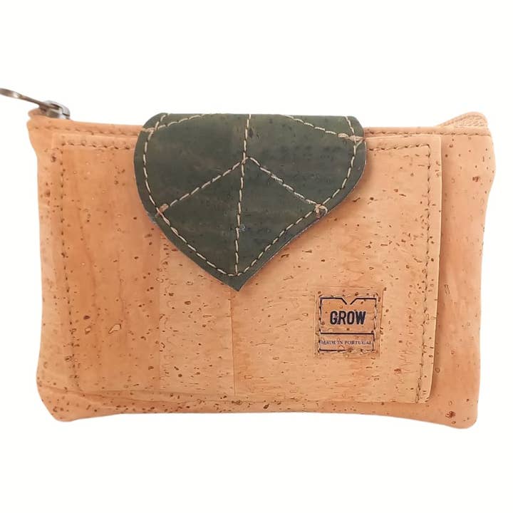 Grow From Nature - Wholesale Wallet - Women's - Cork Leaf Wallet - Vegan Leather, Sustainable1
