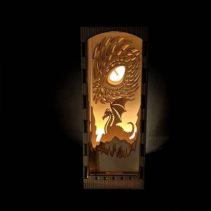 Squirrel Tacos Papercuts - Wholesale Bookend - Book Nook Lighting - Dragon fairytale / fantasy art