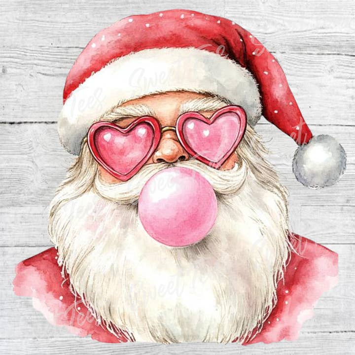 Kerstman Bubble Gum Sublimatieoverdracht voor wholesale door Sweet Tees