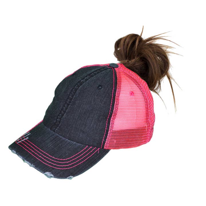 Buck Wholesale – wholesale Hästsvanskeps - Dam – Hästsvans Trucker Hattar - Kvinnor Låg Profil Vintage