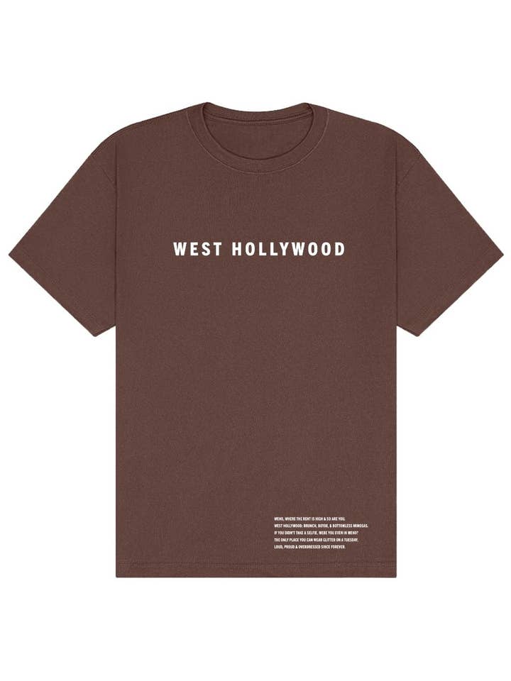 West Hollywood Oversized Heavyweight T-Shirt – WeHo City Tee for wholesale by Tourist Tee Co.