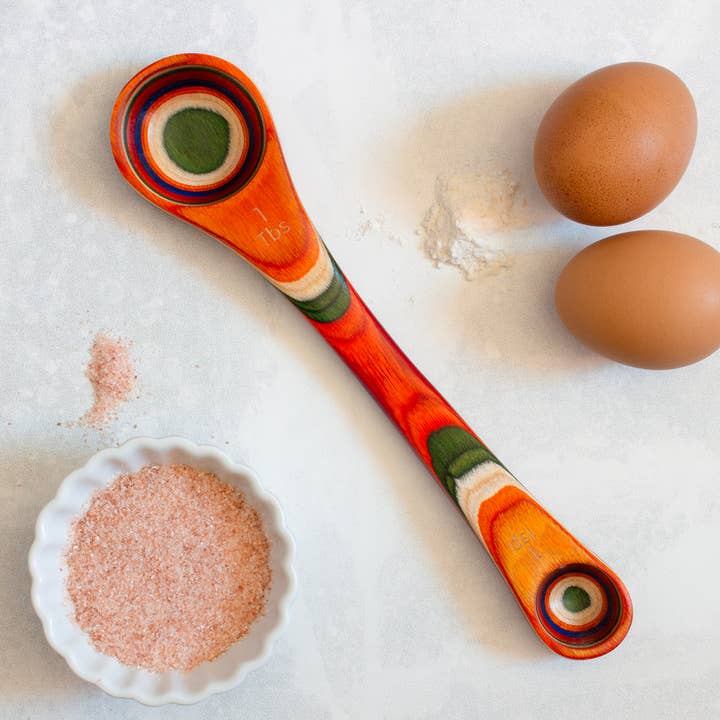 Totally Bamboo - Wholesale Measuring Spoon - Baltique® Marrakesh Colorful Wooden 2-in-1 Measuring Spoon1
