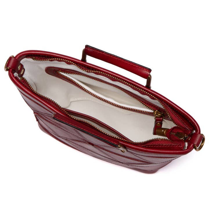 UPPDOO - Wholesale Tote Bag - Women's - Origami Small Tote - Bordeaux Red2