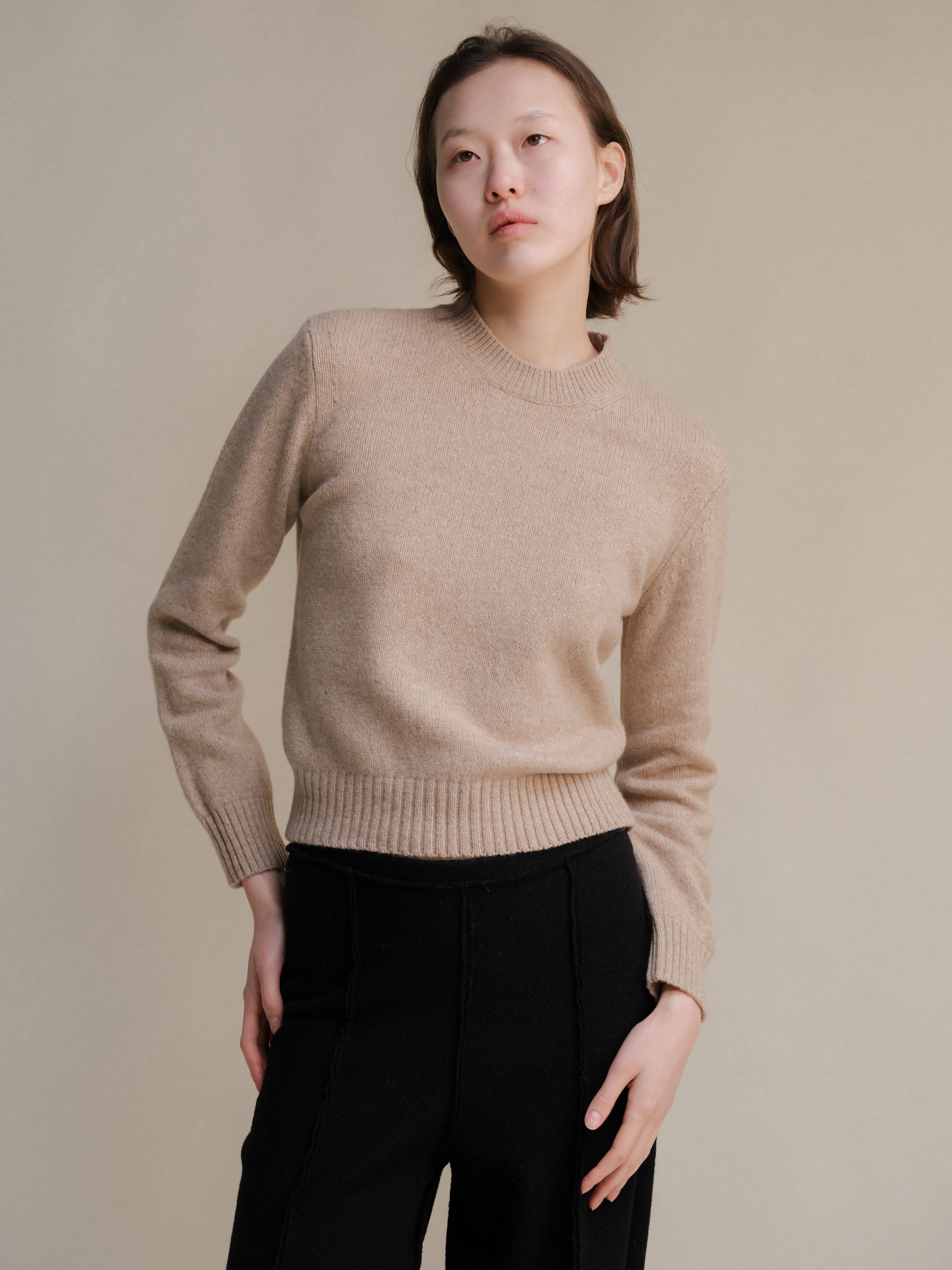 Lèmme - Vendita all'ingrosso Maglione tricot - Donna - Maglione girocollo in tweed0