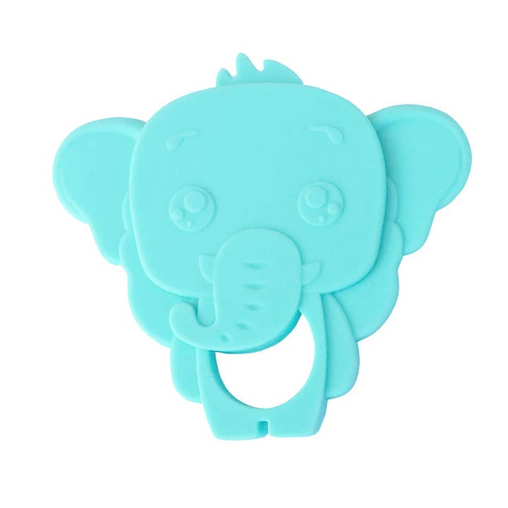 Elephant Teether Aqua for wholesale by Kidkusion