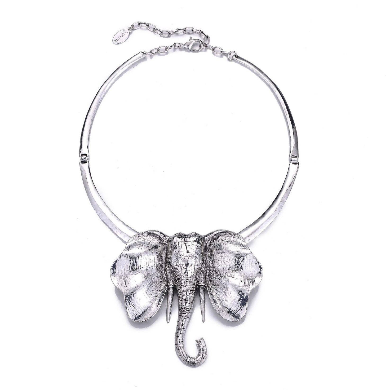 BELLE MISS - Vendita all'ingrosso Collana con ciondolo/pendaglio - Collana Osada con motivo elefante in metallo anticato1