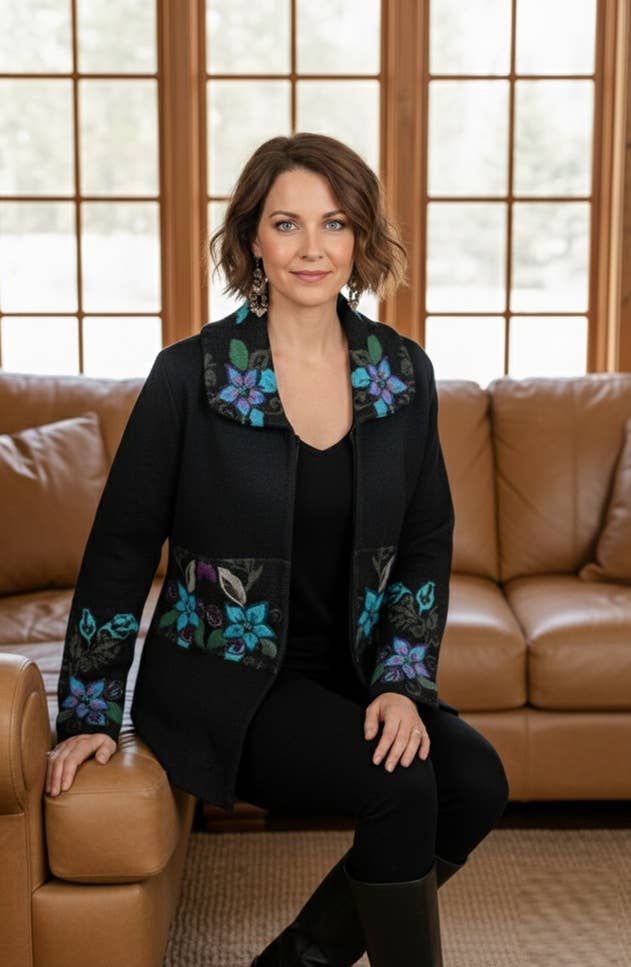 PERUVIAN PERFECTION - Vente Cardigan – femme - PULL/VESTE RÉVERSIBLE SW-669