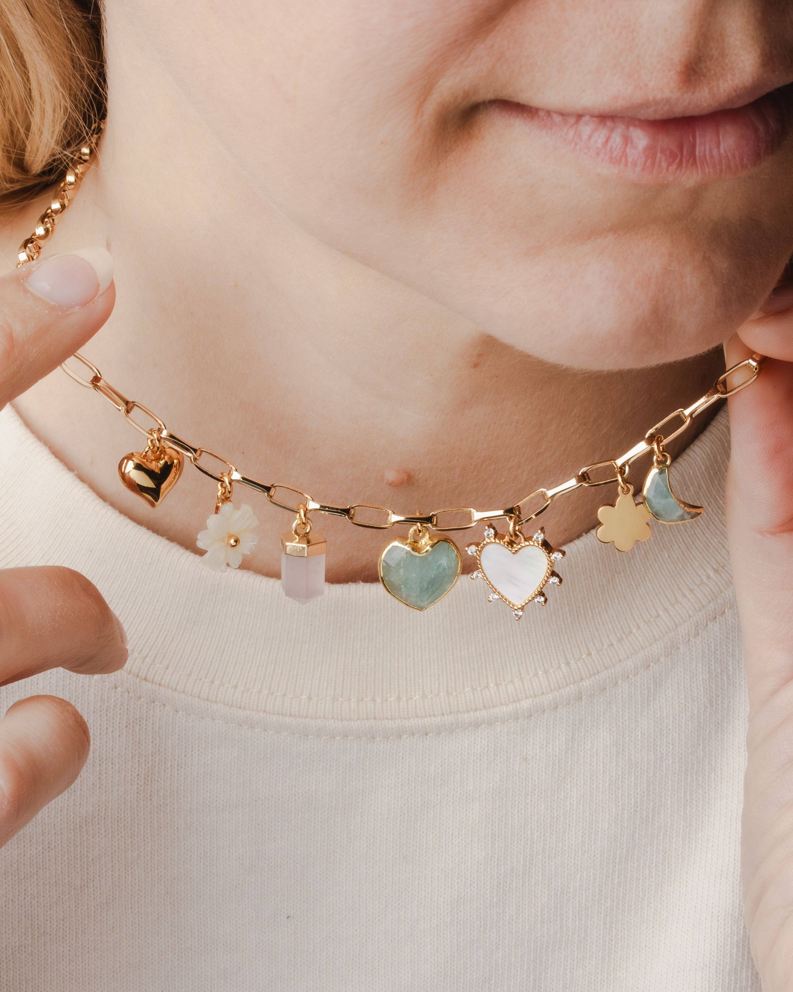 Luna Norte - Wholesale Pendant/charm necklace - Garden of Gems Charm Necklace1