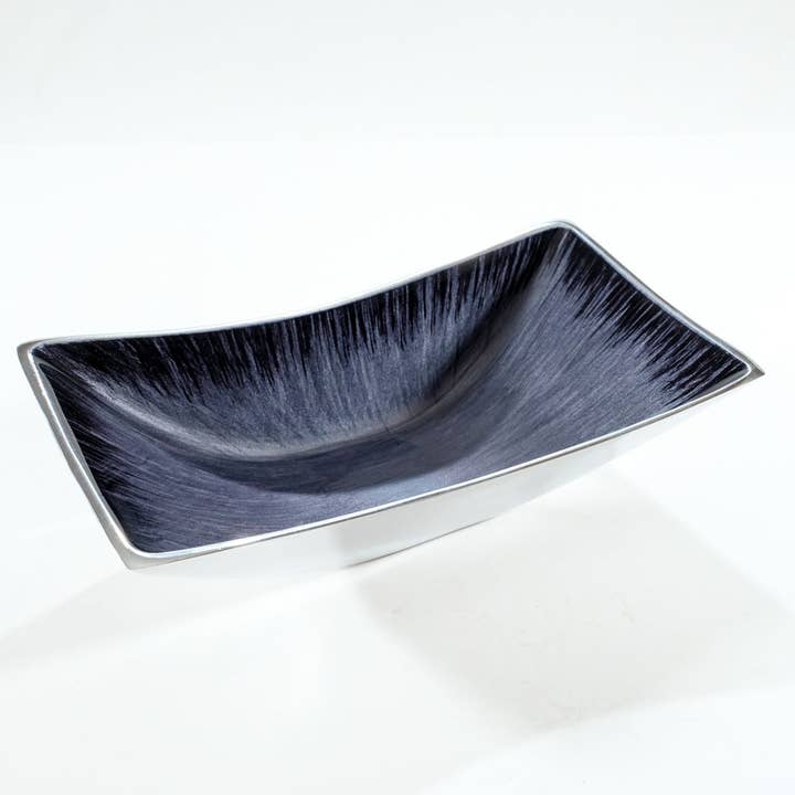 Brushed Black Rectangular Bowl 25 cm for wholesale by Tilnar Art