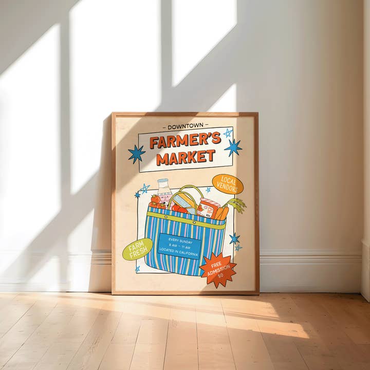 Farmer's Market Art Print and other Purchase Wholesale oceanside farmers market. Free Returns & Net 60 Terms on Faire trending on Faire.