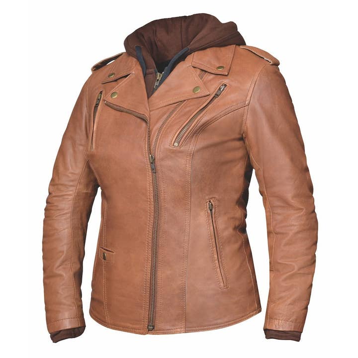 6841.ANT - Ladies 3-in-1 Leather Jacket for wholesale by Unik International Inc