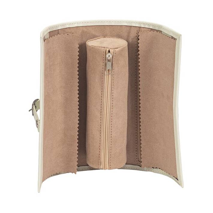 Rotolo di gioielli in pelle rigenerato color avorio 701IV per la vendita all'ingrosso da parte di Mele and Co UK/ EU