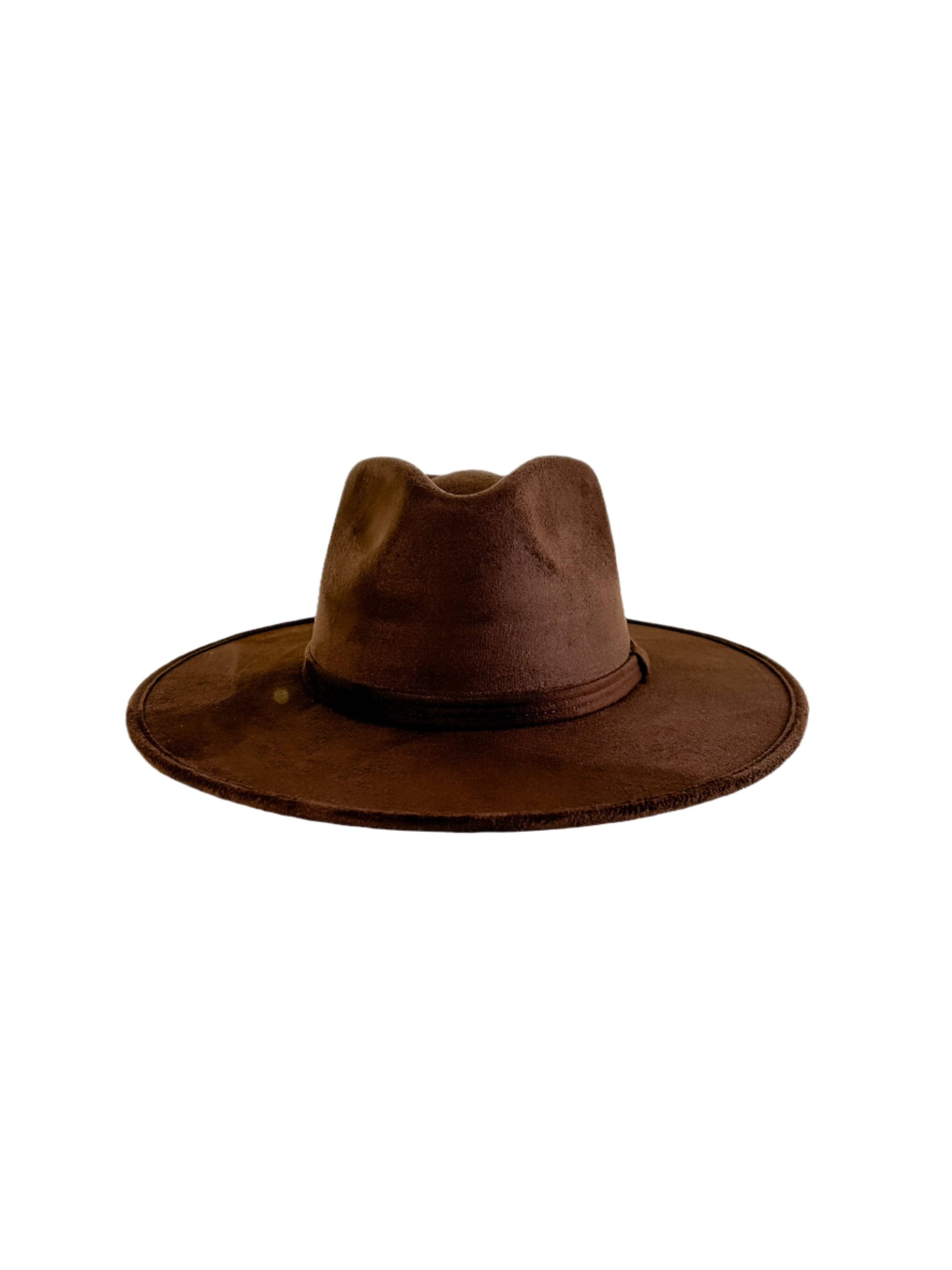 Wilder and Soul Wholesale Hats - Wholesale Fedora - Women's - Vegan Suede Rancher Hat - Chocolate2