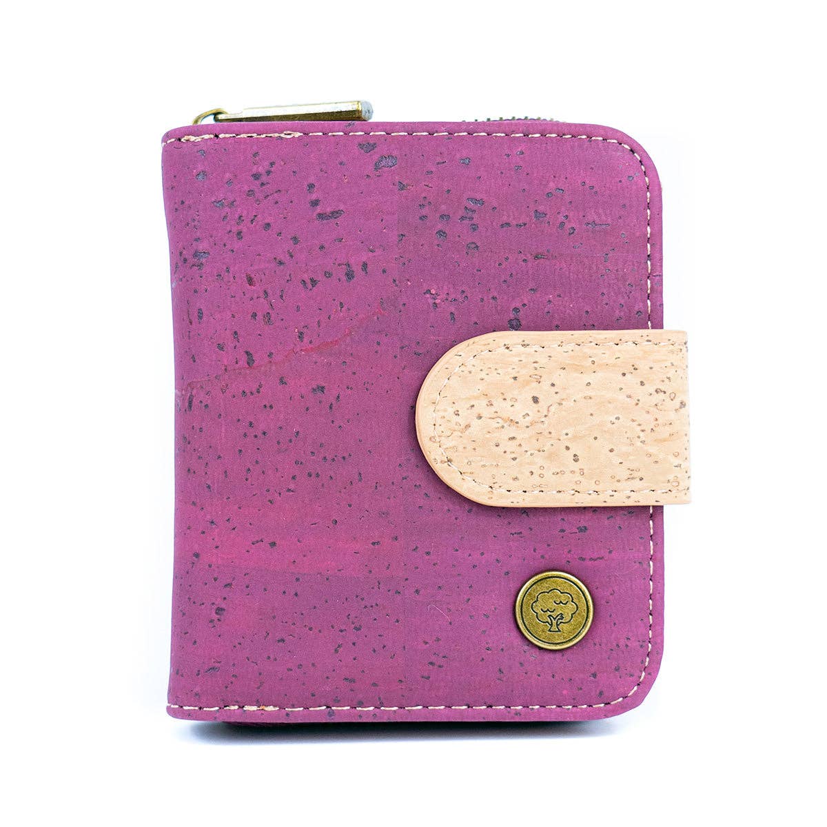 Meninas Bonitas Cork - Wholesale Wallet - Women's - Stylish Solid-Color Cork Women's Short Wallet BAG-23531