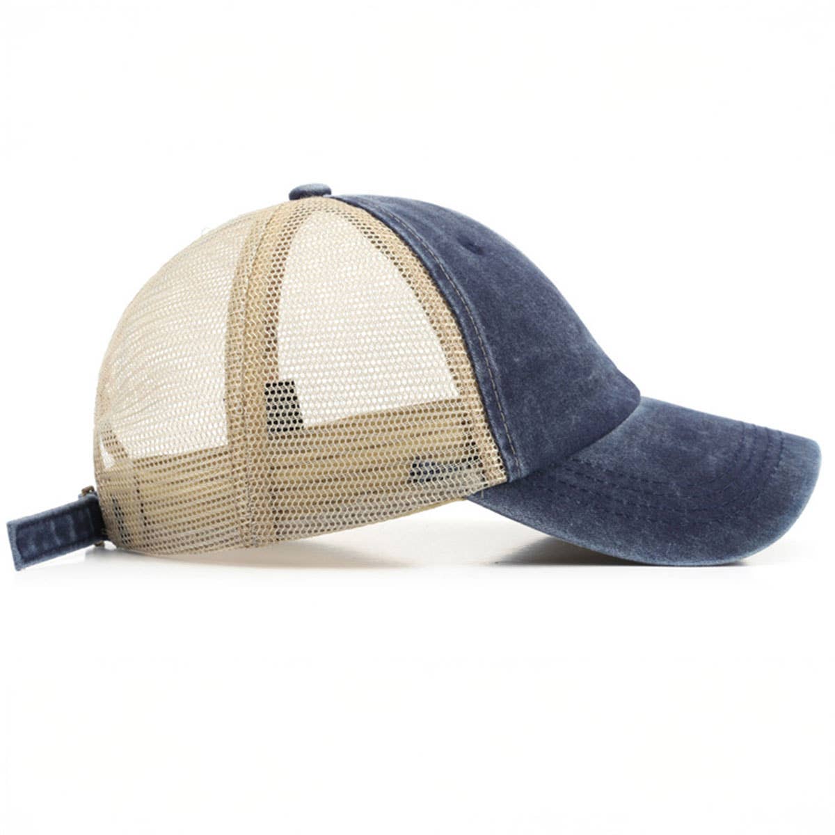 ACCITY - Wholesale Baseball Cap - Women's - Washed Cotton Denim Mesh Cap Breathable Sun Hat_CWAH128110