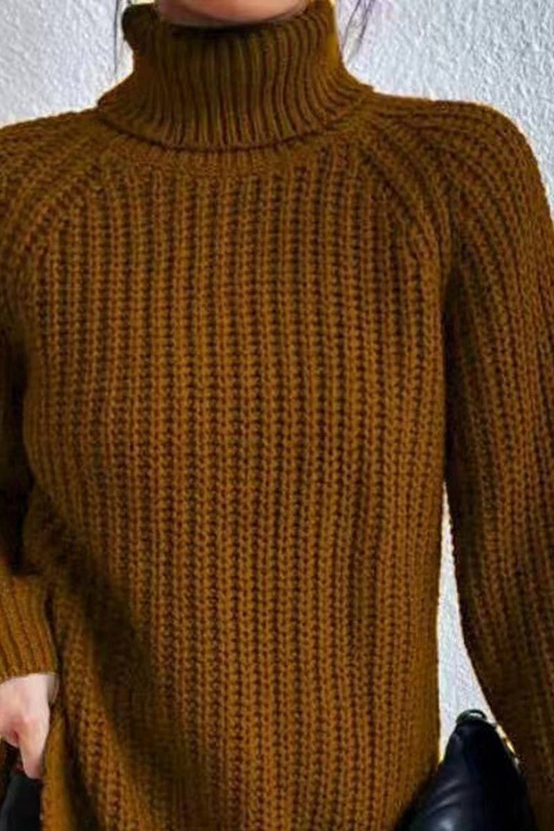 NINEXIS - Wholesale Knit Sweater - Women's - CWOSWL07649_HIGH-NECK MID-LENGTH RAGLAN SLEEVE SWEATER1