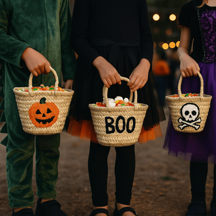 High crafty – wholesale Decal – Party decorations – Personalized Halloween Straw Basket – Custom Name Trick or T1