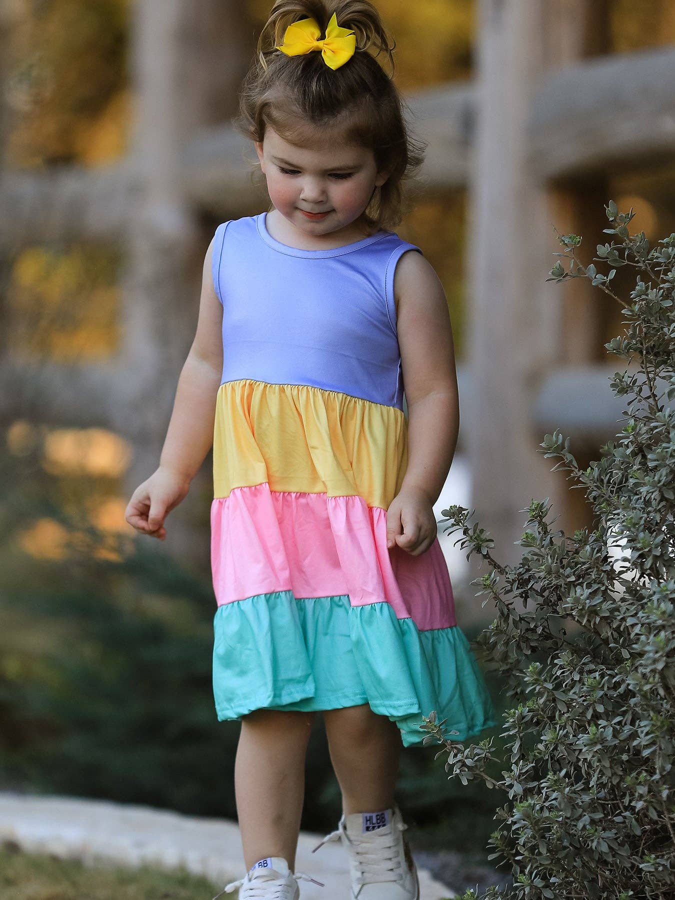 Rylee Faith Designs - Wholesale Dress Set - Baby - Rainbow Star Colorful 3-Piece Dress Set16