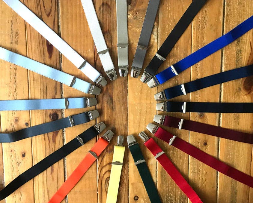 Potenciano Group SL - Wholesale Suspenders - Unisex - Ref. 500.30 - Basic Colored Suspenders - by Layos9