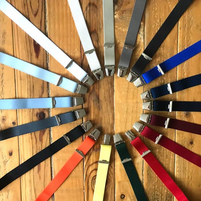 Ref. 551/507/506.35 - Elastische Hosenträger Einfarbig - von Layos für den Großhandel von Potenciano Group SL