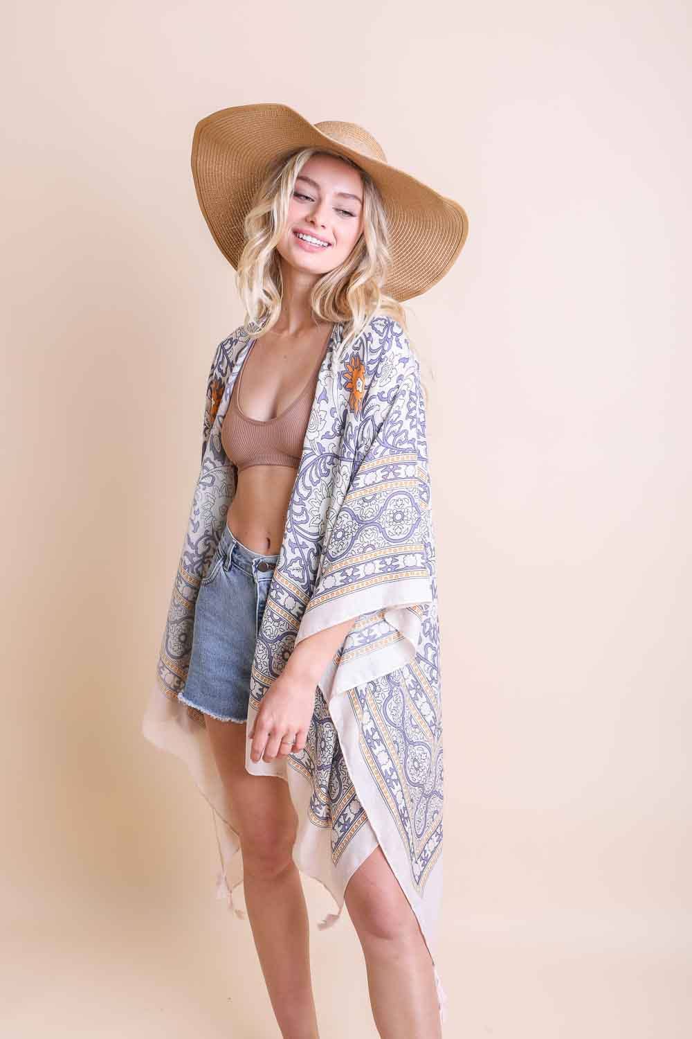 Leto Accessories - Wholesale Kimono - Women's - 🌞 Lightweight Moroccan Tassel Kimono – Versatile & Stylish7