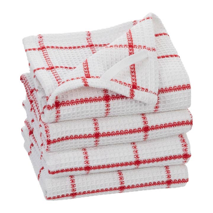 Fabstyles - Wholesale Tea Towel - Fabstyles Solo Waffle Cotton Kitchen Towel Set Of 4