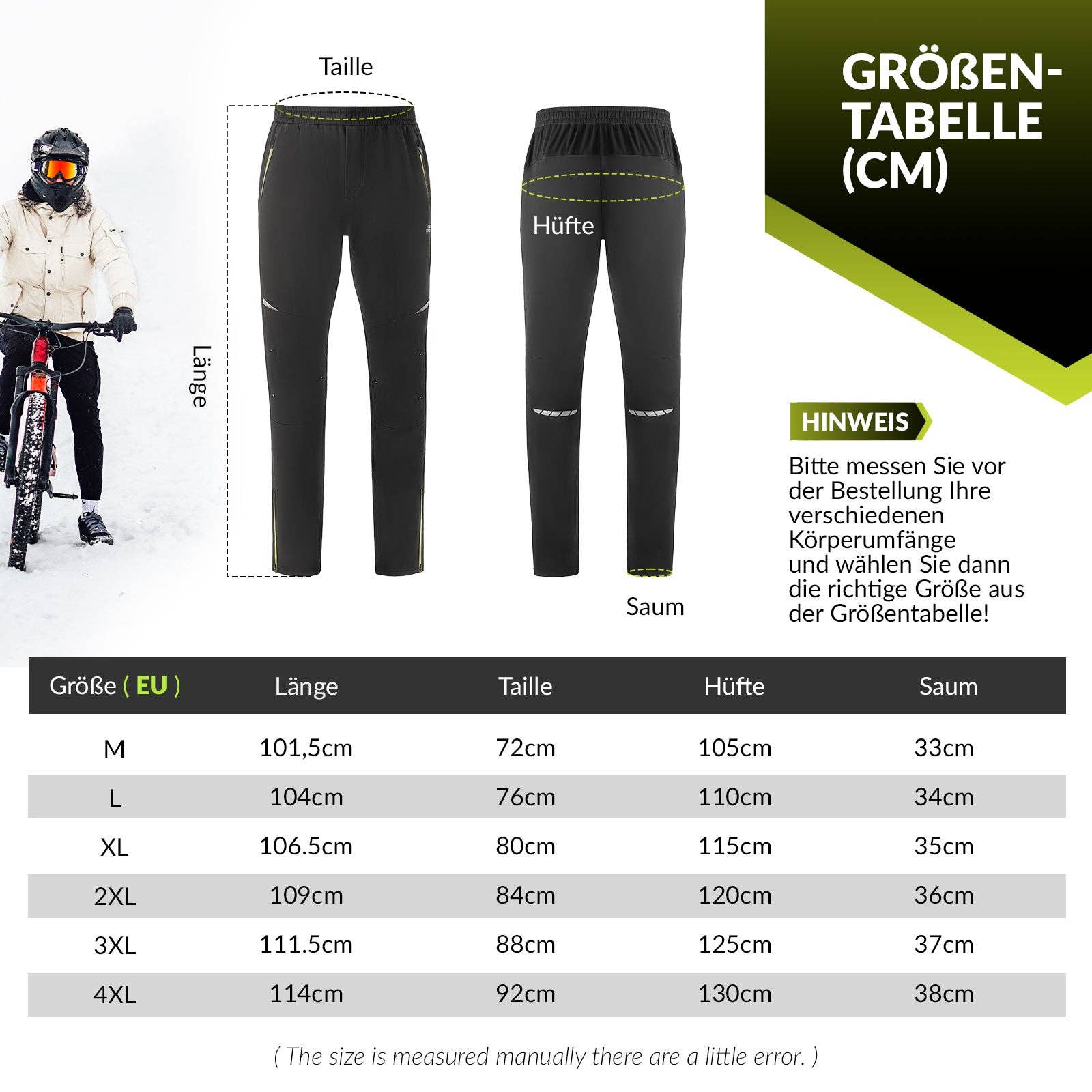 RC'nSONS - Wholesale Activewear Set - Men's - ROCKBROS Herren Fahrradjacke & Hose Set Winter Gelb Winddicht Warm für Outdoor Spor6