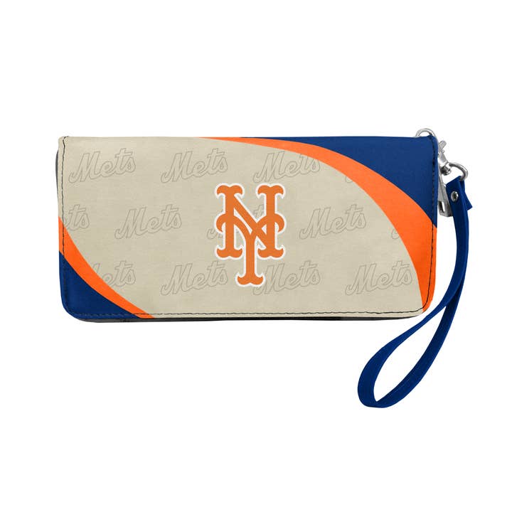MLB New York Mets Curve Organizer Zip Wallet for wholesale by Little Earth Productions