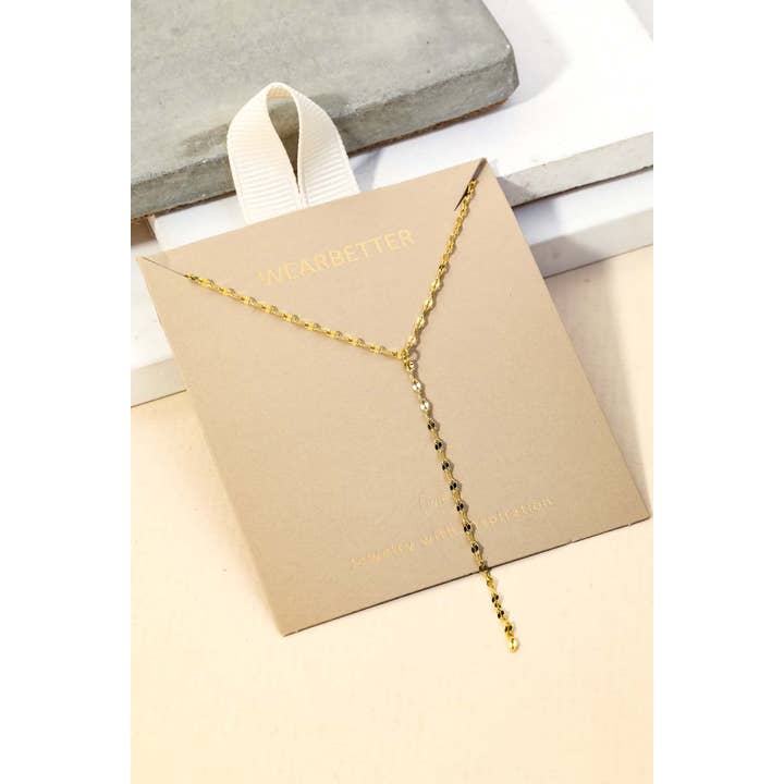 G Dainty Y Chain Necklace for wholesale on Faire