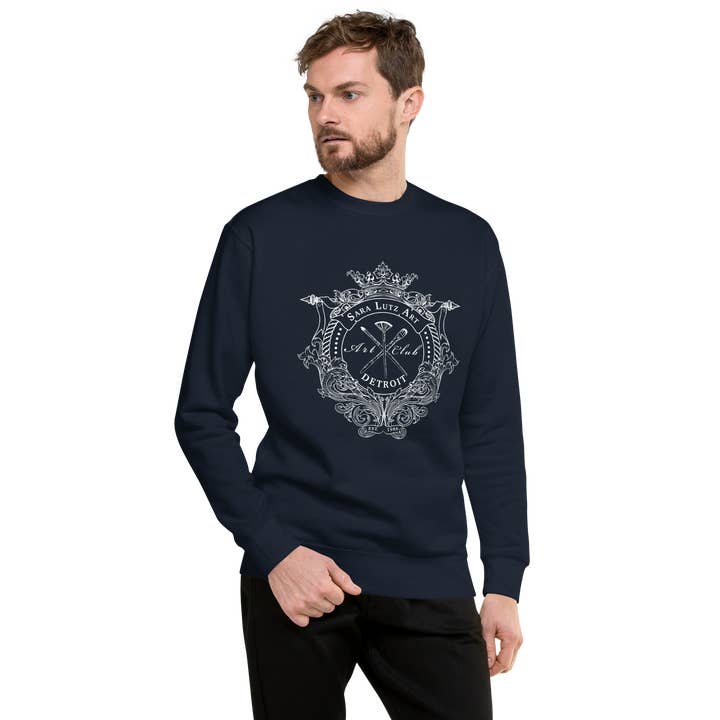 Sara Lutz Art - Wholesale Graphic Sweatshirt - Unisex - Art Club Crest Sweatshirt7