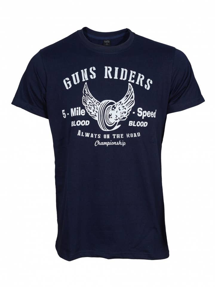 T-Shirt en coton MILE Blue pour la vente par Guns