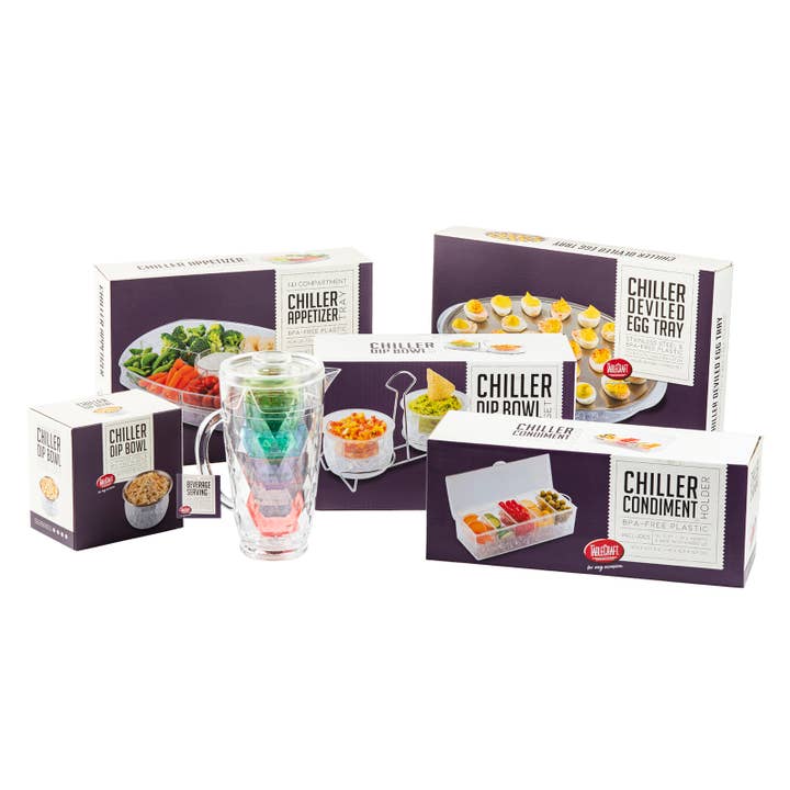 TableCraft Products Company - Wholesale Condiment/Dip Bowl - Chiller Collection 5 Compartment Condiment Dispenser6