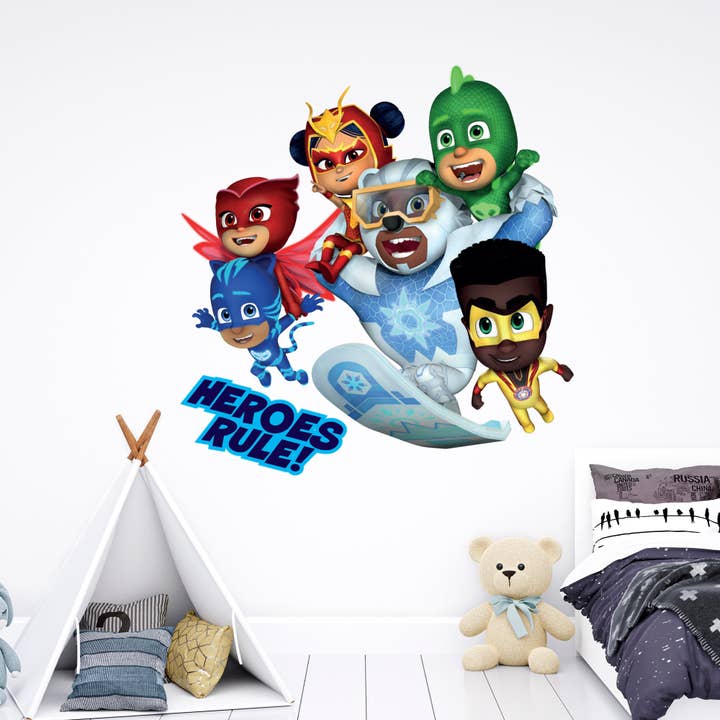 Autocollant mural Pyjamasques - Art mural décalcomanie Les héros règnent pour la vente par Themed