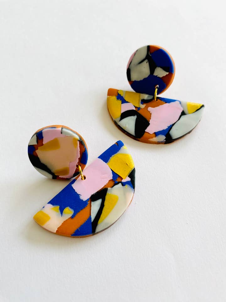 Landscape - Medium Multi Earring for wholesale by No Shrinking Violet