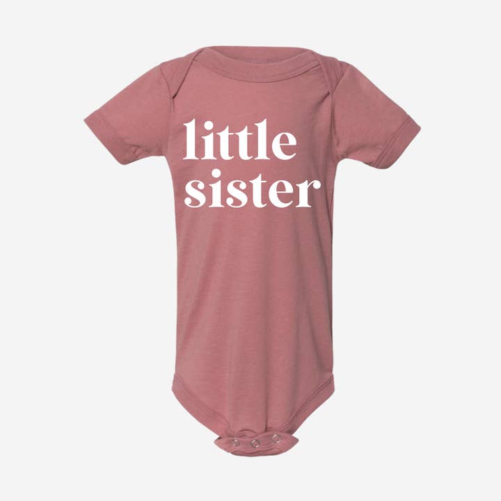 Little Sister Onesie for wholesale by Half Pint Children's Boutique
