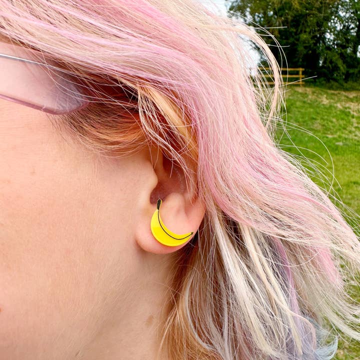Silly Loaf – wholesale Stud/post earrings – Banana Stud Earrings
