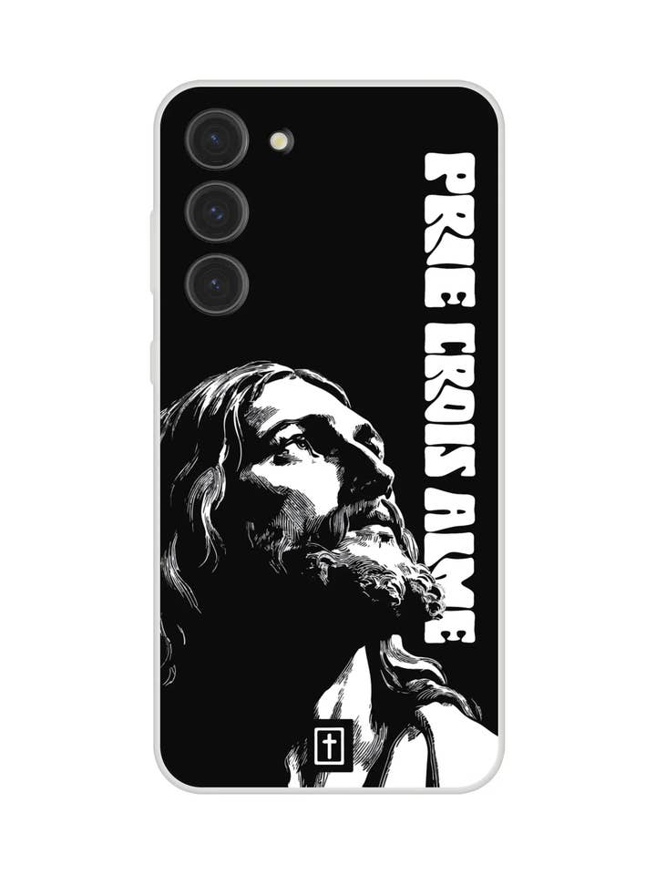 Custodia Cristiana Flessibile - Gesù - Prega Credi Ama - Samsung per la vendita all'ingrosso da parte di MokaMouse