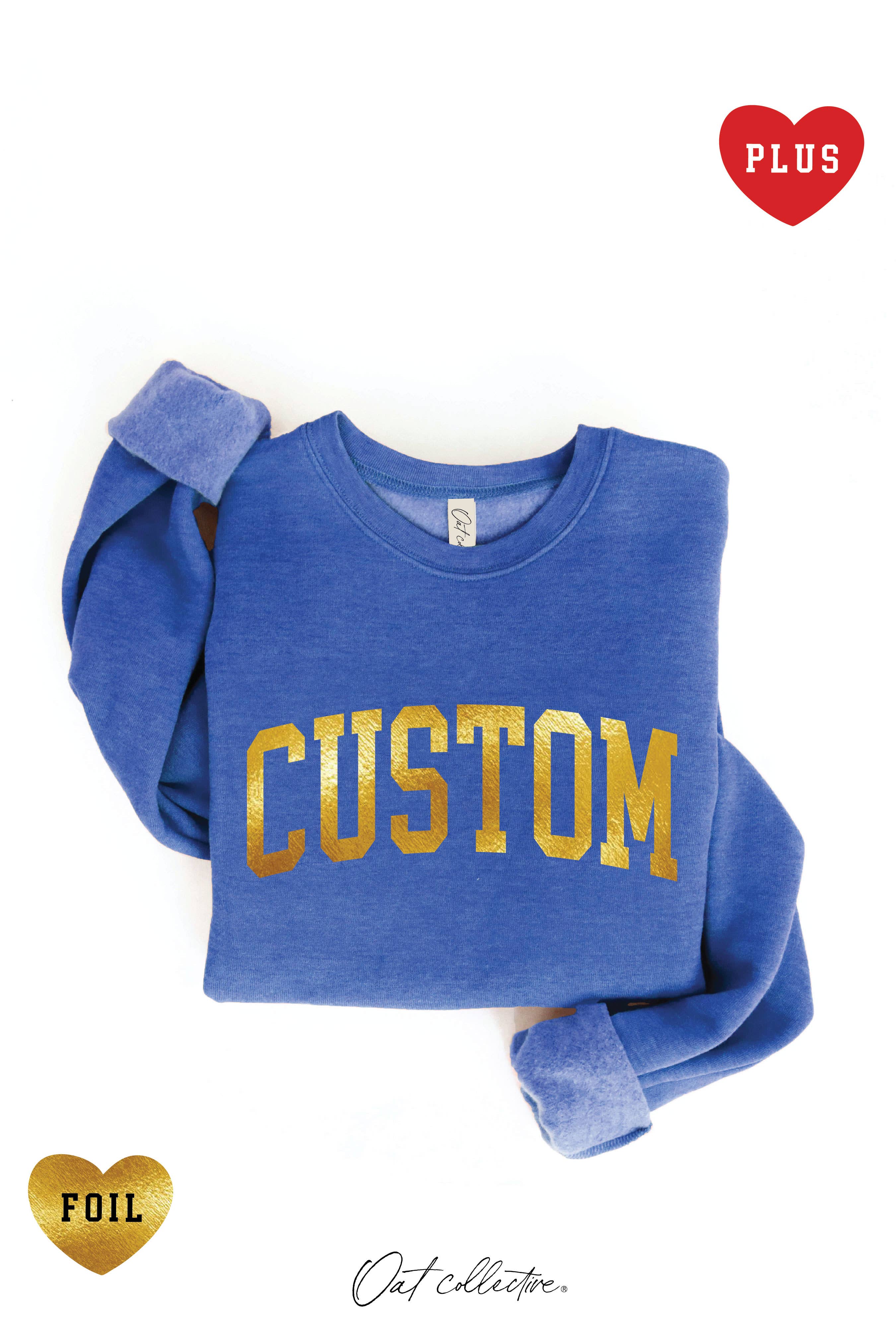 OAT COLLECTIVE - Vendita all'ingrosso Felpa stampata - Donna - Felpa grafica personalizzata in lamina Plus