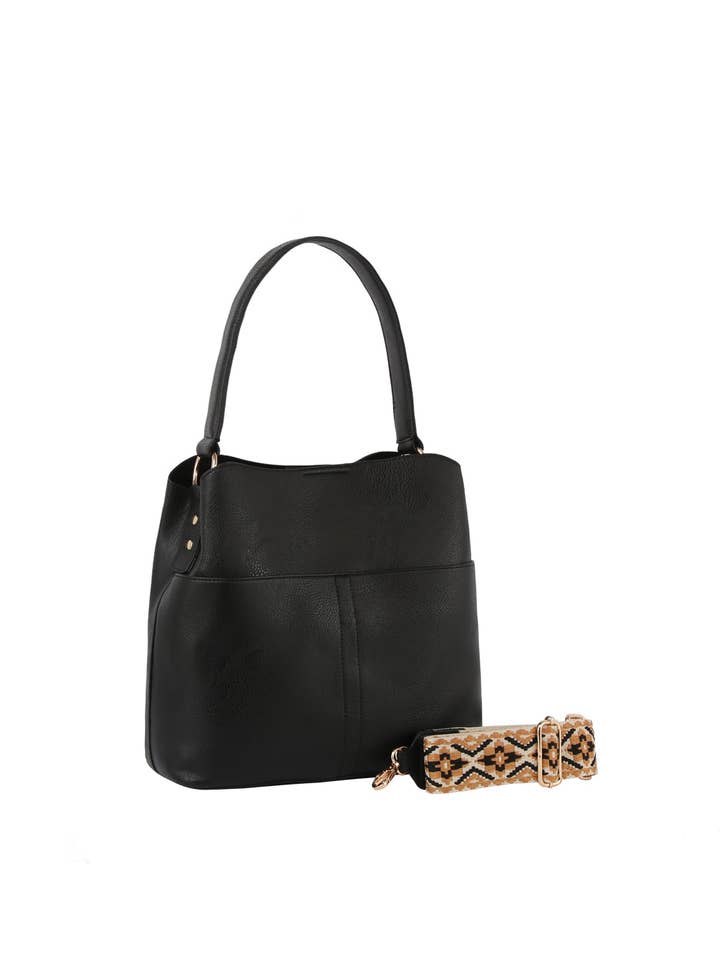 Calin kollektion tredobbelte rum med guitarrem Hobo taske skuldertaske for engroshandel hos HR CORP