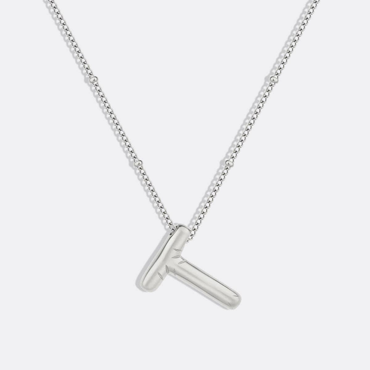 Mint & Lily - Wholesale Pendant/Charm Necklace - Balloon Initial Necklace with Satellite Chain34