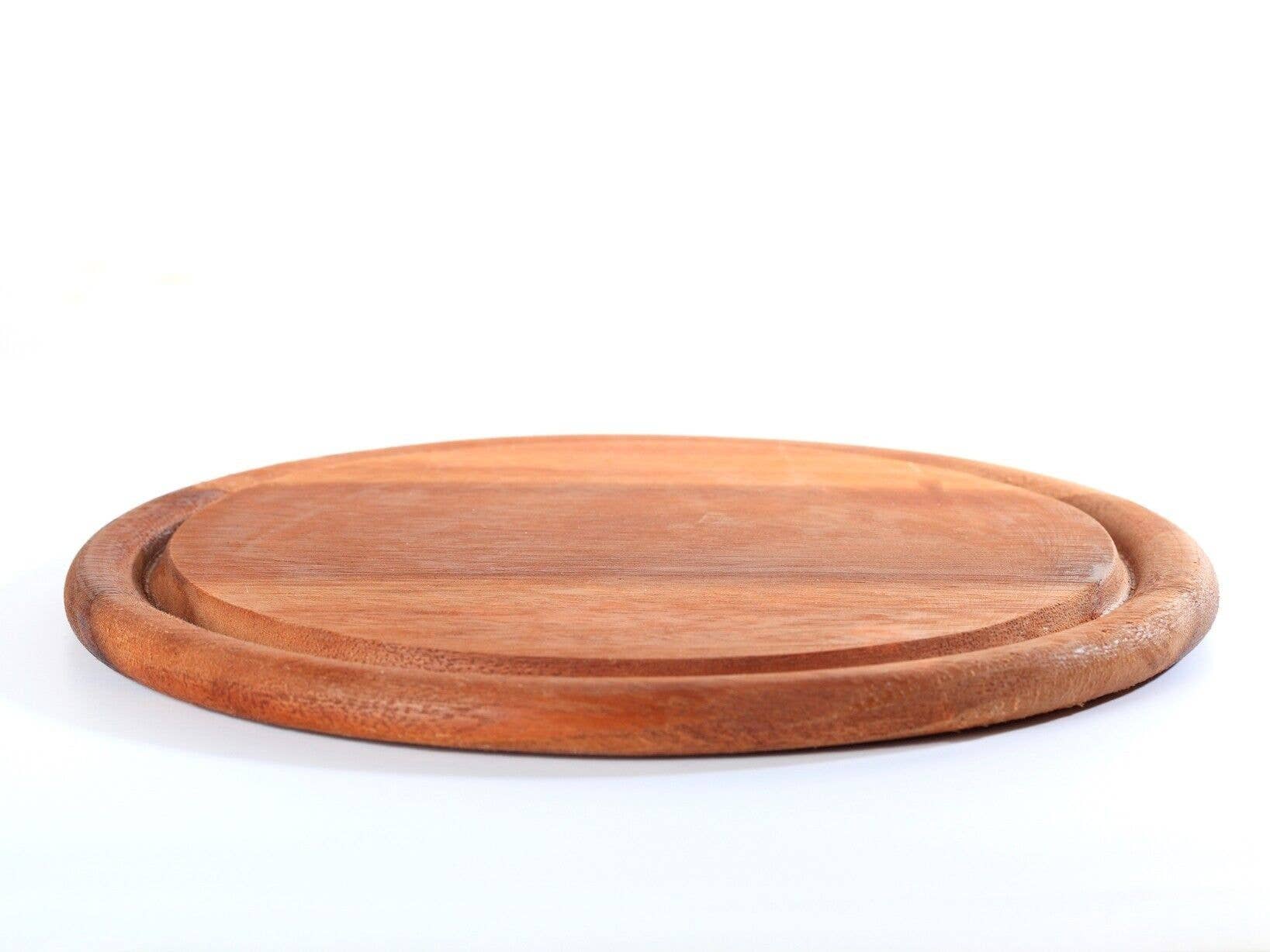 H&H - Wholesale Serving Tray - Dark Wood Plate 25 cm3