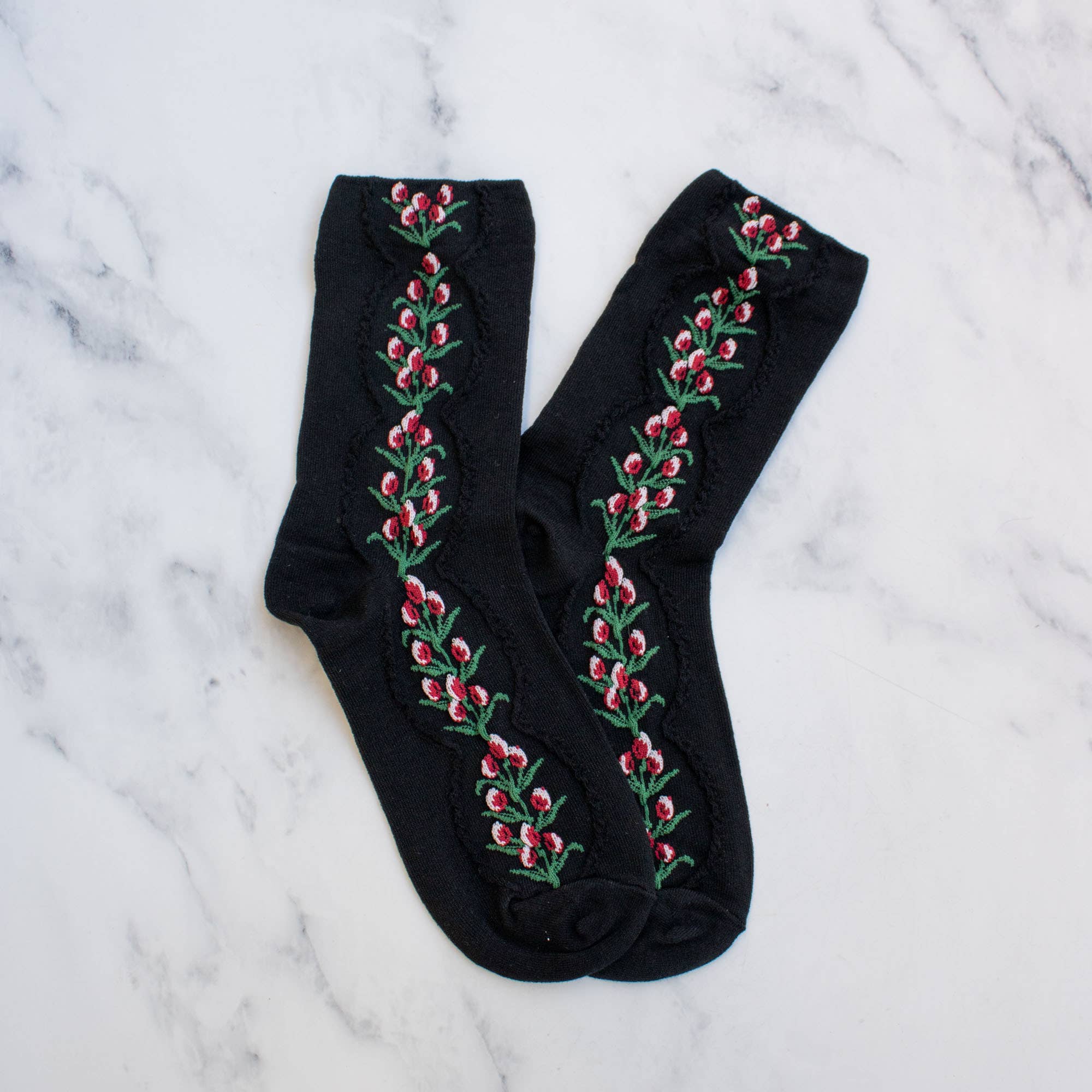 Tiepology – Engroshandel Strømper - Dame – Kvinders antikke tulipanblomstersokker0