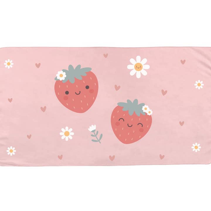 Microfiber Beach Towel Strawberries for wholesale by Tutete