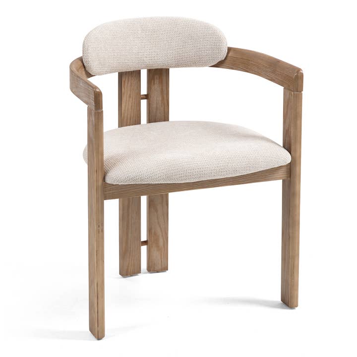 Glamour Home - Wholesale Chair - Set of 2 Berne Beige Washed Fabric Dining Chair
