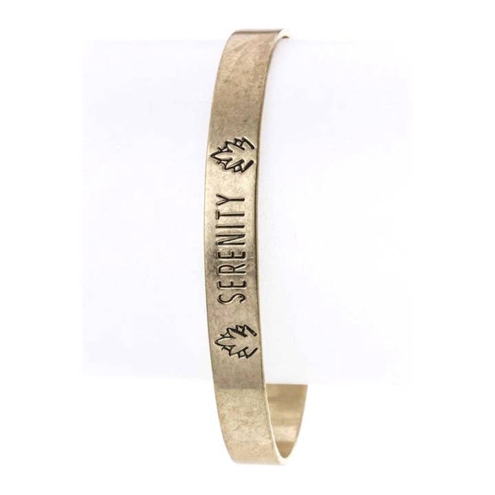 Engraved SERENITY Bangle for wholesale by LA Jewelry Plaza