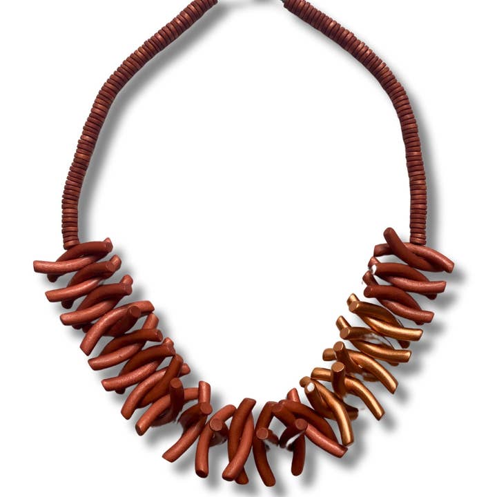 Bijondo - Wholesale Beaded/Pearl Necklace - Vinca Wood Necklace2