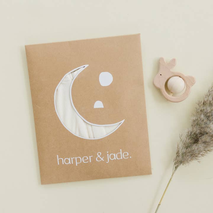 Fløde Ribbed Bambus Zip for engroshandel hos harper and jade