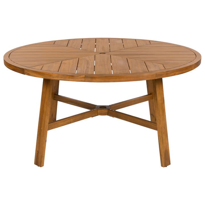 HOMYCASA DESIGN INC - Wholesale Patio Set - 5-Piece Outdoor Patio Dining Set Acacia Wood with Four Armchairs and Table, Beige23